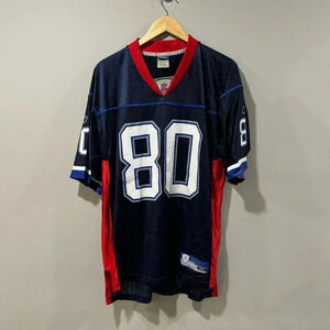 2002-04 Buffalo Bills Moulds #80 Reebok On Field Home NFL  Football Jersey